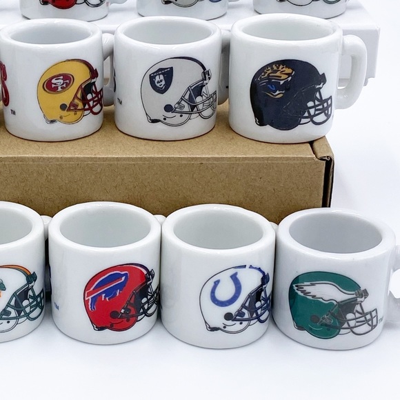 NFL Football Teams Logo Mini Ceramic Cups 16 Tiny Cups - Picture 6 of 10